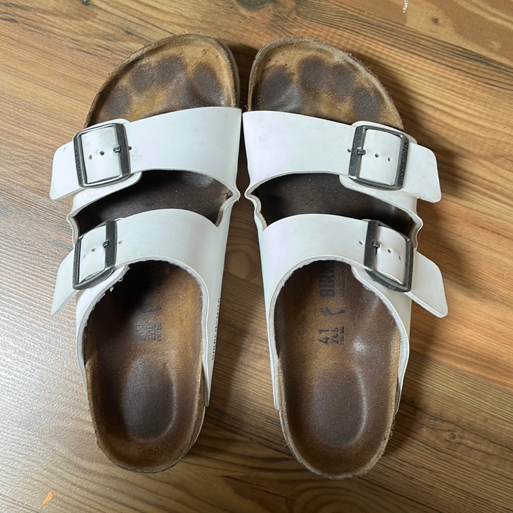 Birkenstock Arizona White Sandals sz 41